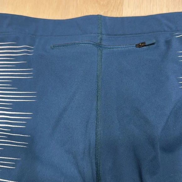 NIKE DriFit Flash Reflective Running Leggings Teal Large - Picture 5 of 6